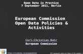 European Commission: Open Data Policies & Activities