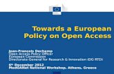 Towards a European Policy on Open Access
