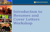 Resume and cover letters workshop presentation