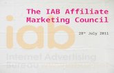 IAB Affiliate Marketing Council, July 2011