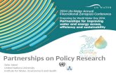 Lessons from partnerships of policy research, by Zafar Adeel,  Director United Nations University Institute for Water, Environment and Health (UNU-INWEH)