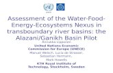 Assessment of the Water-Food-Energy-Ecosystems Nexus in transboundary river basins: the Alazani/Ganikh Basin Pilot, by Annukka Lipponen from UNECE