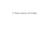 5 year plans of india