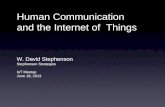Human communications and the io t