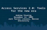 Access Services 2.0:  Tools for a new era