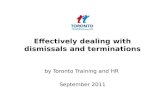 Effectively dealing with dismissals and terminations September 2011