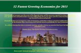 12 fastest growing economies for 2013