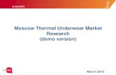 Marketing Research: Moscow market of thermal base layers (Demo, Eng)