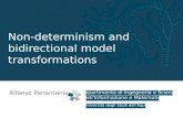 Non determinism and bidirectional model transformations
