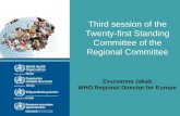 Presentation: 3rd session of the Twenty-first Standing Committee of the Regional Committee for Europe