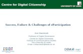Success, failure and challenges of e-participation