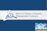 How to choose a property management company?