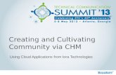 Creating and cultivating community via chm