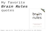 My favorite "Brain Rules" quotes