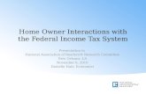 Home Owner Interaction with Federal Income Tax System