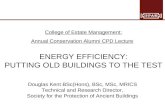 Energy Efficiency - Putting Old Buildings To The Test