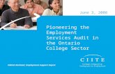 2008 Pioneering The Employment Services Audit In The Ontario College Sector