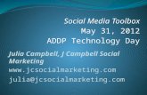 Social Media Toolbox- ADDP Technology Day - May 31, 2012