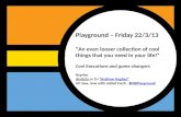 Playground - 22nd March