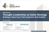 Thought Leadership as Sales Strategy