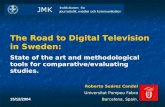 The road to digital television in Sweden: state of the art and methodological tools for comparative / evaluating studies.