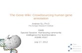 ISMB2012: The Gene Wiki: Crowdsourcing human gene annotation