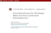 Considerations for Strategic Web Archive Collection Development