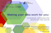 Making your data work for you: Scratchpads, publishing & the biodiversity data journal