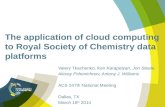 The application of cloud computing to royal society of chemistry data platforms
