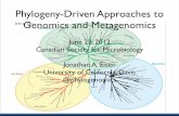 "Phylogeny-driven studies in genomics and metagenomics" talk by Jonathan Eisen at #CSMUBC2012