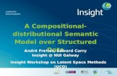 A Compositional-distributional Semantic Model over Structured Data