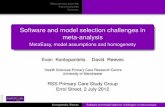 RSS local 2012 - Software challenges in meta-analysis