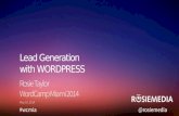 Lead Generation with WordPress for WordCamp Miami 2014
