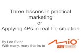 Three lessons in practical marketing, or applying 4 Ps in real-life situation