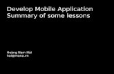 Develop Mobile Application
