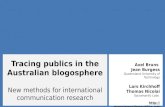 Tracing Publics in the Australian Blogosphere: New Methods for International Communication Research