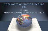 Social Media Presentation - Twitter 101
