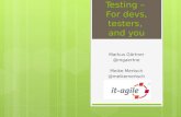 Exploratory testing   for devs, testers, and you