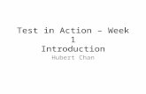 Test in action – week 1