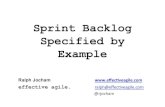 Sprint backlog specified by example