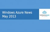 Windows Azure News - May 2013