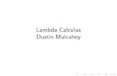 Lambda Calculus by Dustin Mulcahey