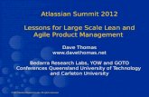 Lessons for Large Scale Lean and Agile Product Development - Atlassian Summit 2012