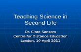 Teaching science in Second Life