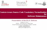 130817   latifa guerrouj - context-aware source code vocabulary normalization for software maintenance