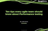 10 Performance testing tips for Agile teams