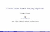 Scalable Simple Random Sampling Algorithms