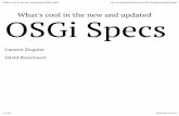 What’s cool in the new and updated OSGi specs (DS, Cloud and more) - David Bosschaert, Carsten Ziegeler