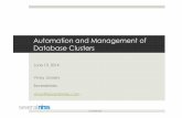 Automation and Management of Database Clusters