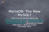 Maria db the new mysql (Colin Charles)